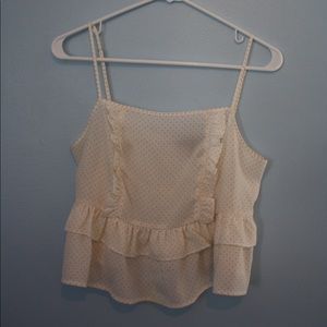 Yellow polka dot tank top